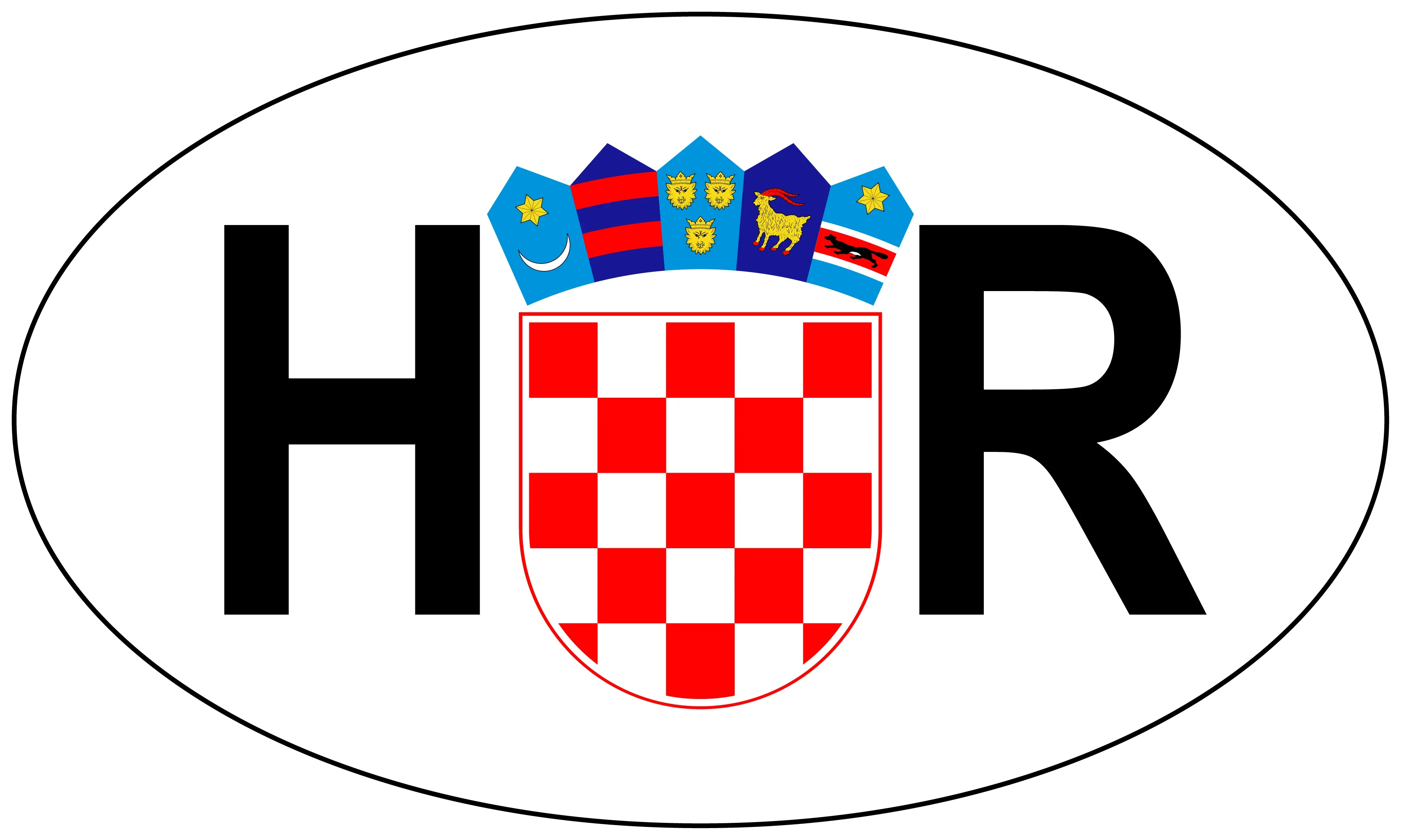 

Croatia HR International Vehicle Registration VRI Code Car Sticker Vinyl Waterproof Weatherproof Windshield Truck Garage 03 Fsst