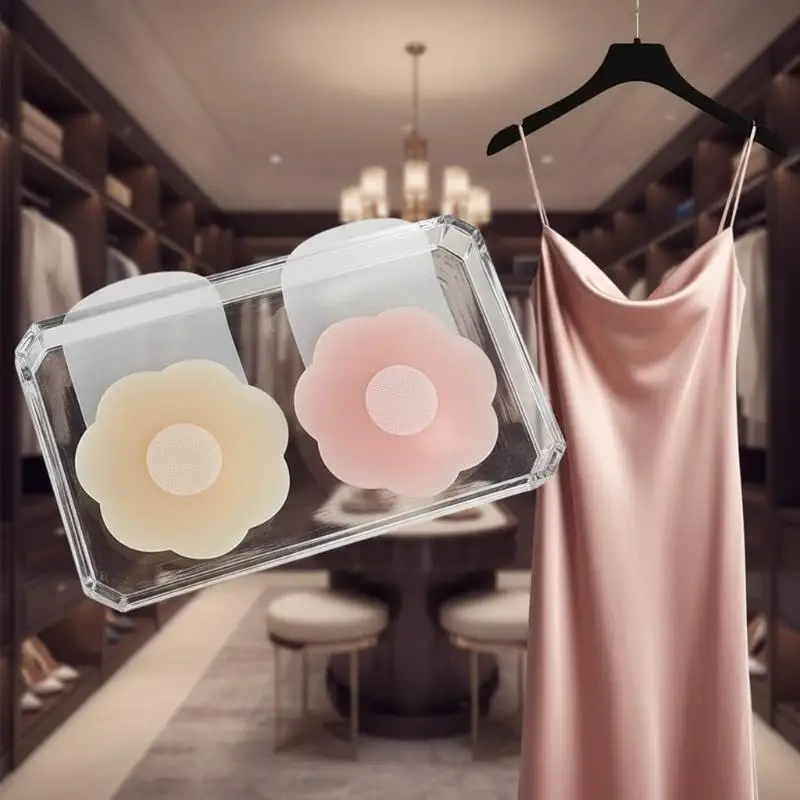 Silicone Breathable Round Cup Push Up Bra Self Adhesive Strapless Invisible Bra Adhesive Breast Pasty NChest Paste