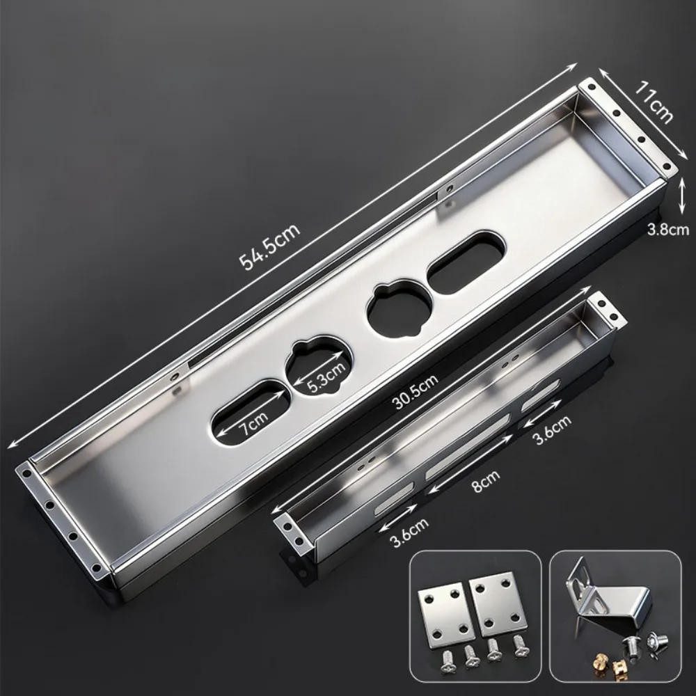Stainless Steel Lock Box Symmetrical Double Sided Opening Adjustable Gap Lock Mounting Boxes Smart Lock Box Old Door Renovation