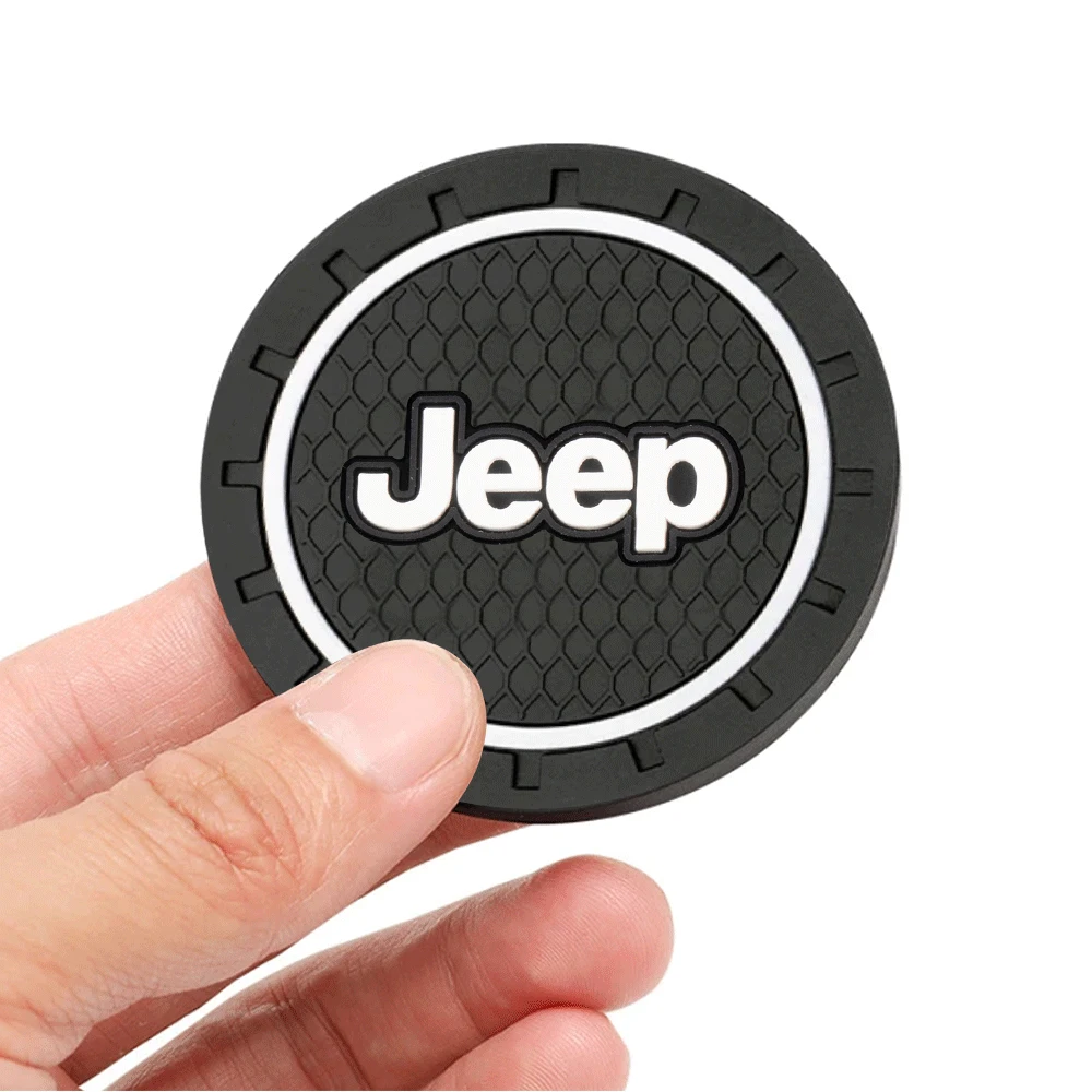 

Silicone Anti-Slip Car Cup Holder Coaster Water Cup Drink Mat Auto Accessories For Jeep Renegade Patriot Wrangler JL JK Compass