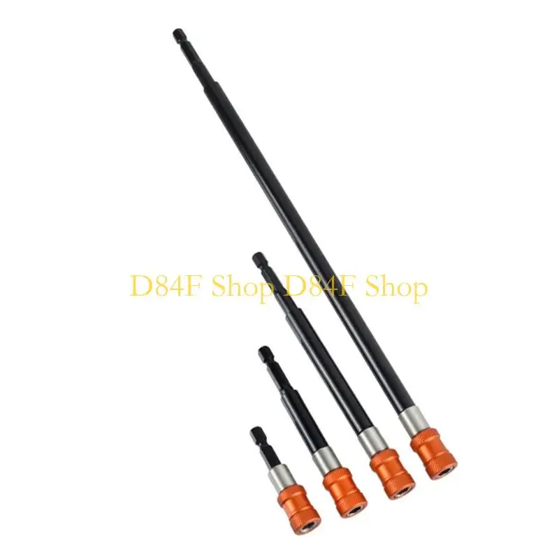 D84F 4Pcs 1/4inch Shank Extension Drill Bit Holder 1/4inch Hexagonal Screwdriver Tip Holder Screwdriver Bit Holder
