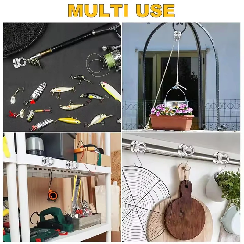 جديد قوي النيوديميوم الصيد مغناطيس الثقيلة البحث إنقاذ المغناطيس مع ثقب غاطسة ييبولت لإنقاذ الصيد المغناطيسي #2