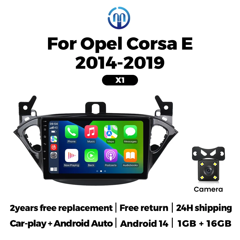 MEKEDE Draadloze CarPlay Android Autoradio voor Opel Adam 2013-2016 Opel Corsa E 2015-2019 Auto Multimedia Speler autoradio Stereo