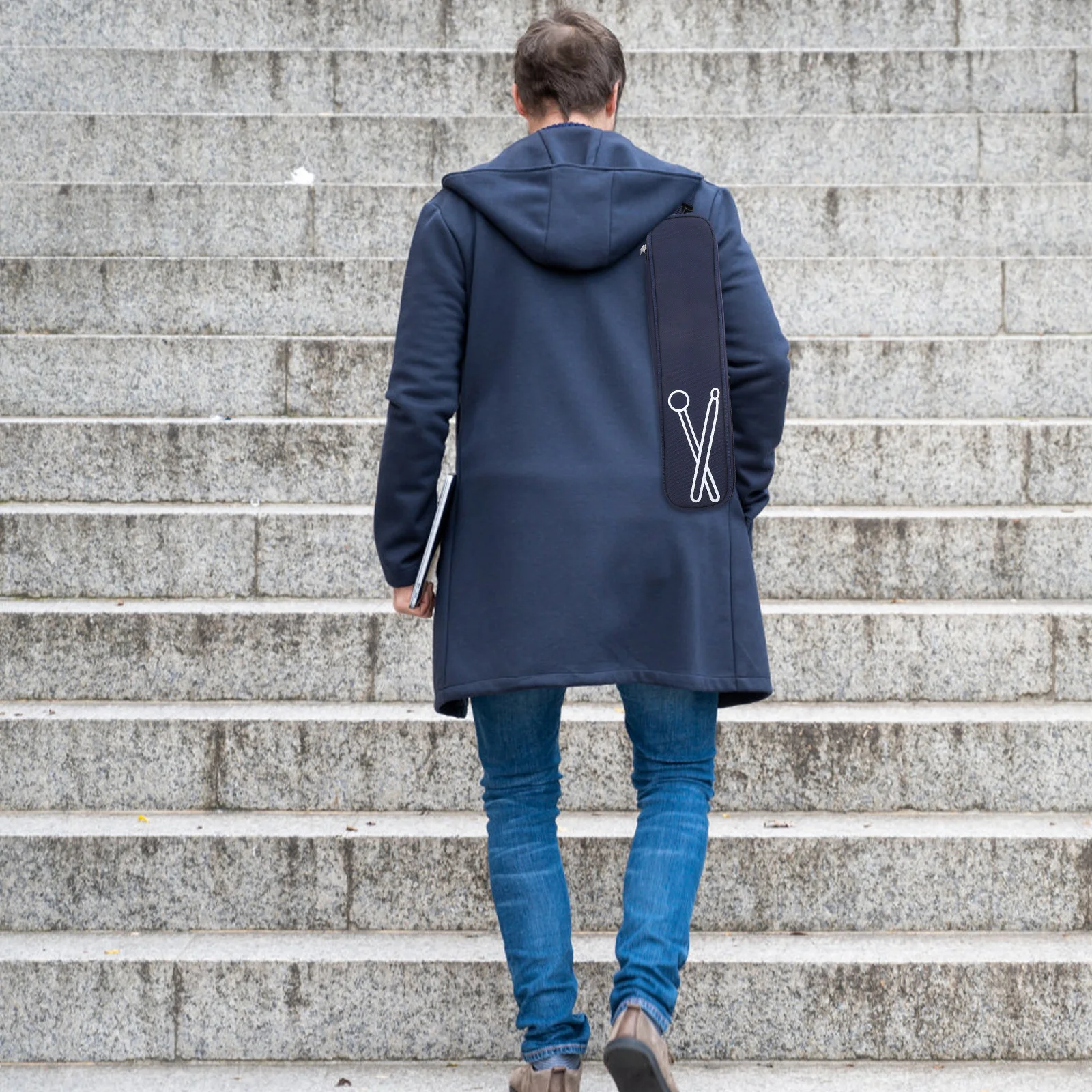 

1Pcs Portable Drumstick Storage Bag Oxford Cloth Wear-Resistant Drum Stick Holder for Performance Practice Drumstick Bag