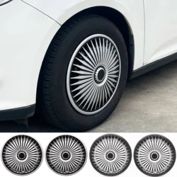 4pcs hub caps suitable for cars with 14-inch iron wheels, made of PP plastic, can be used to decorate the appearance of car whee