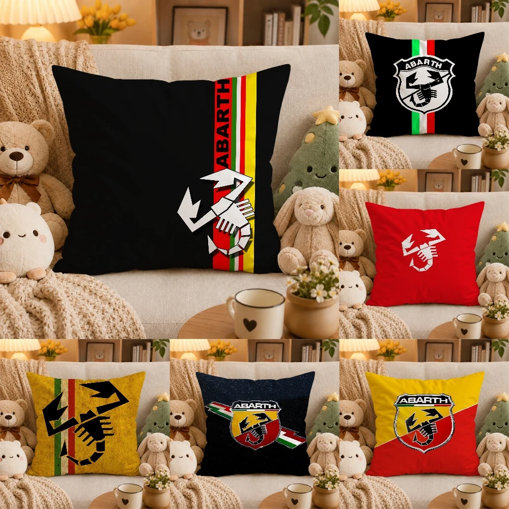 A-Abarth BrandPillow Case Plush Pillow Cases Home Decoration Pillow Cover for Sofa Bed Chair Living Room