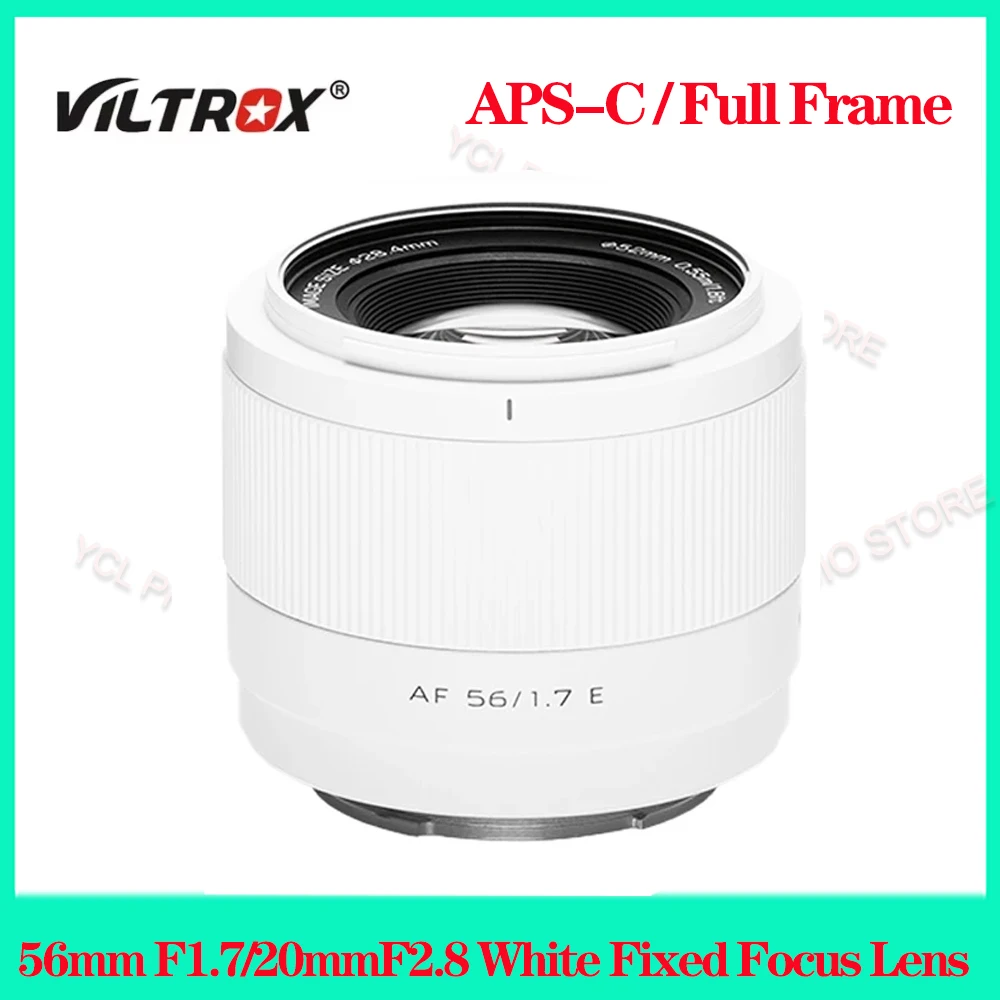 Viltrox 56mm f1.7/20mmf 2,8 weißes Objektiv mit festem Fokus für Sony spiegellose Kamera Autofokus APS-C/Vollbild kamera objektiv