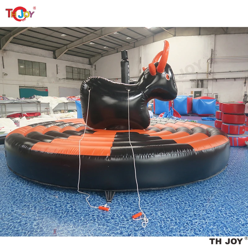 Free Air Shipping 4m/5m Diameter PVC Inflatable Manual Bull Ride Animal Riding Carnival Sport Game for Sale