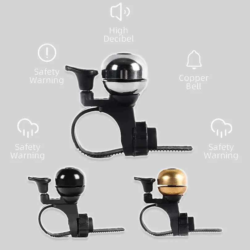 Bicycle Bell MTB Sound Alarm for Safety New Bicycle Horn Brass Cycling Handlebar Bike Call Bell with Ring Bicycle Accessories