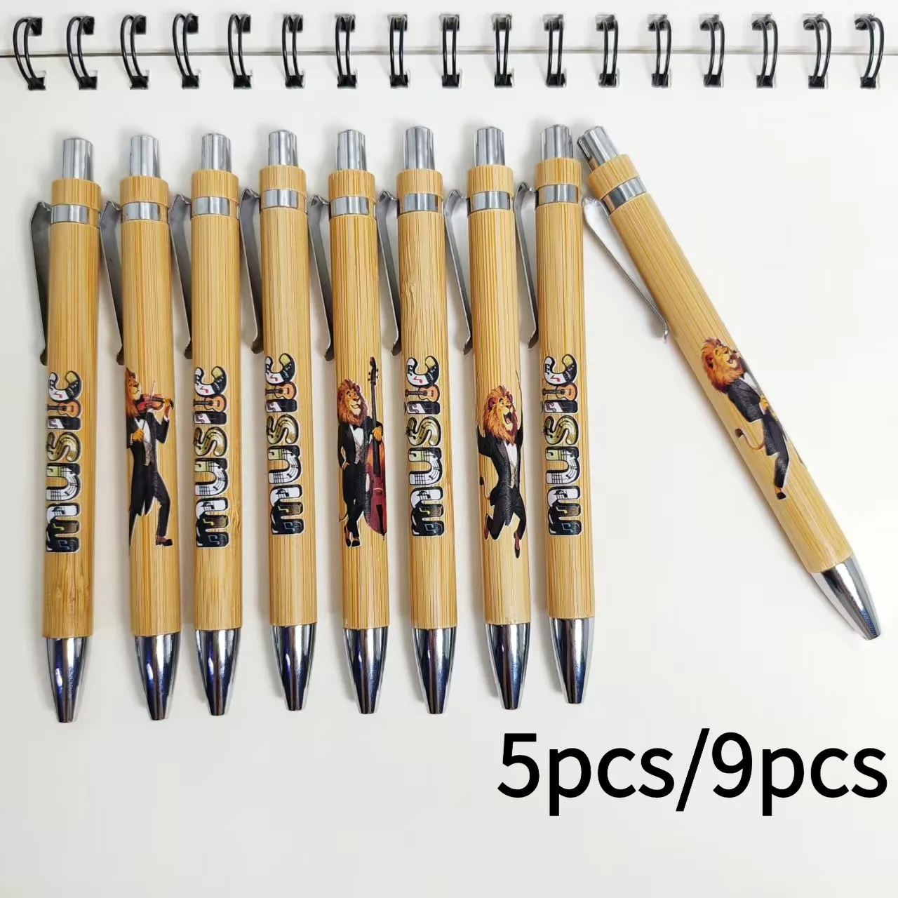 

5 шт./9 шт., тематическая подарочная ручка с изображением музыканта льва, подарочная ручка с принтом льва, студенческая ручка для письма, подпись