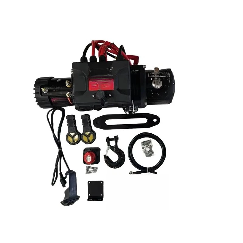 Electric 3500 Pound Car Winch 12V/24v ATV Winch Traction Cable Pull Kit Remote Control Set Winch Trailer