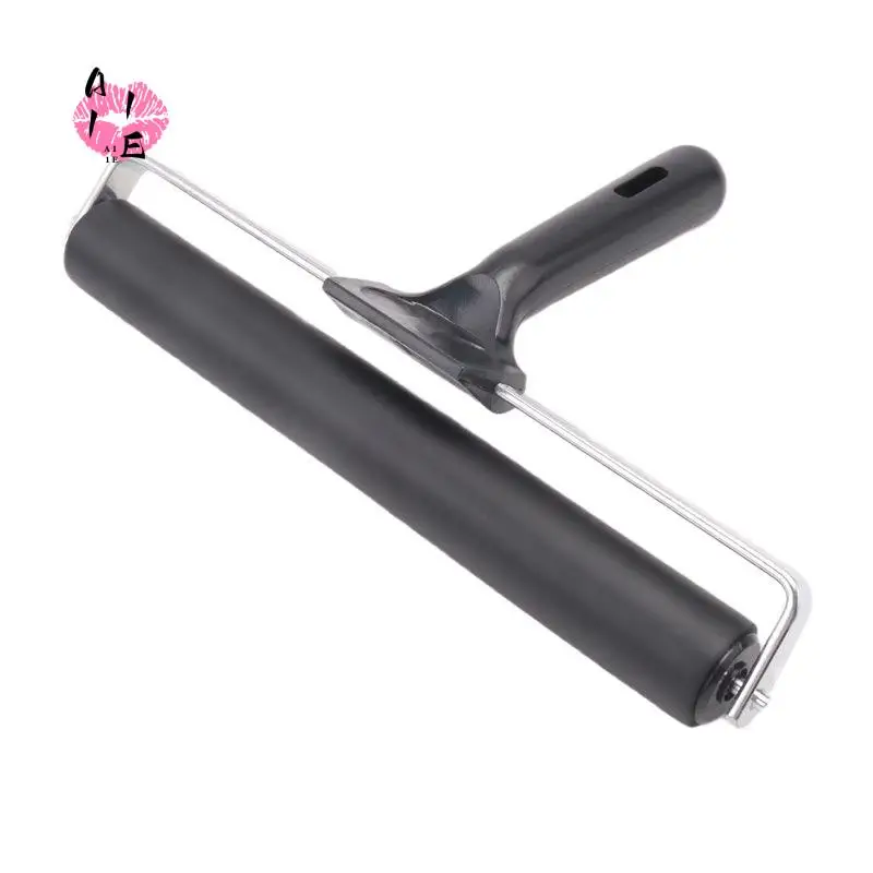 A11E-8-Inch Rubber Roller, Brayer Roller Brush For DIY Art Craft Painting, Print, Printmaking, Ink And Stamping