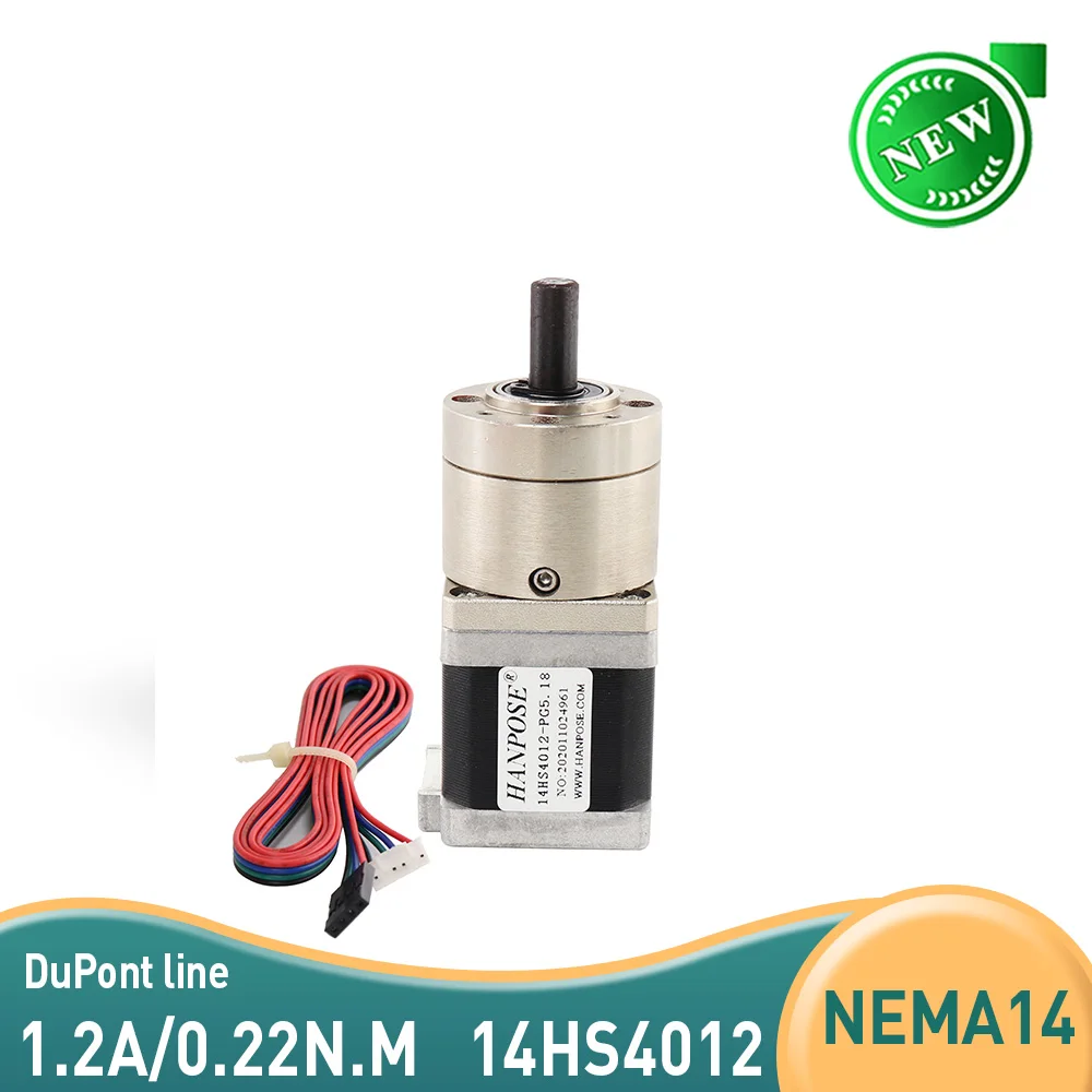 

1pcs 14HS4012-PG Stepper Motor 4-lead Ratio5.18:1 Planetary Gearbox motor Extruder Gear Stepper Motor for CNC milling machine