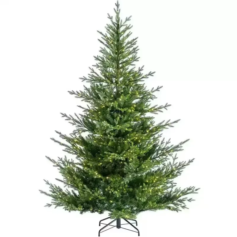 High-end vertical PVC velvet artificial Christmas tree, suitable for interior decoration and holiday decorations in