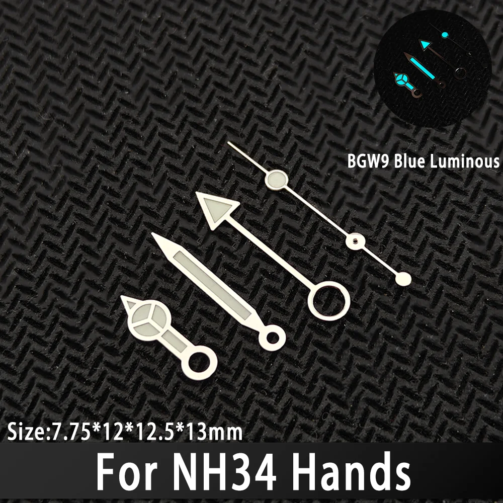 

For NH34 GMT Watch Hands NH35 Hands Parts Blue&green BGW9 Luminous Suitable For NH35 Automatic Movement Watch Pointer Accessorie