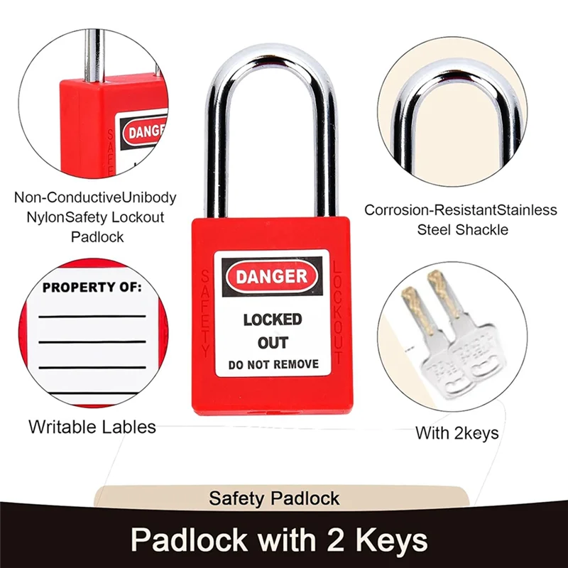 IDUD Lockout Tagout Kit, Lock Out Tag Out Kits Electrical, Group Lockout Hasps, Loto-Tags, Lock Out Tag Out Vorhängeschloss