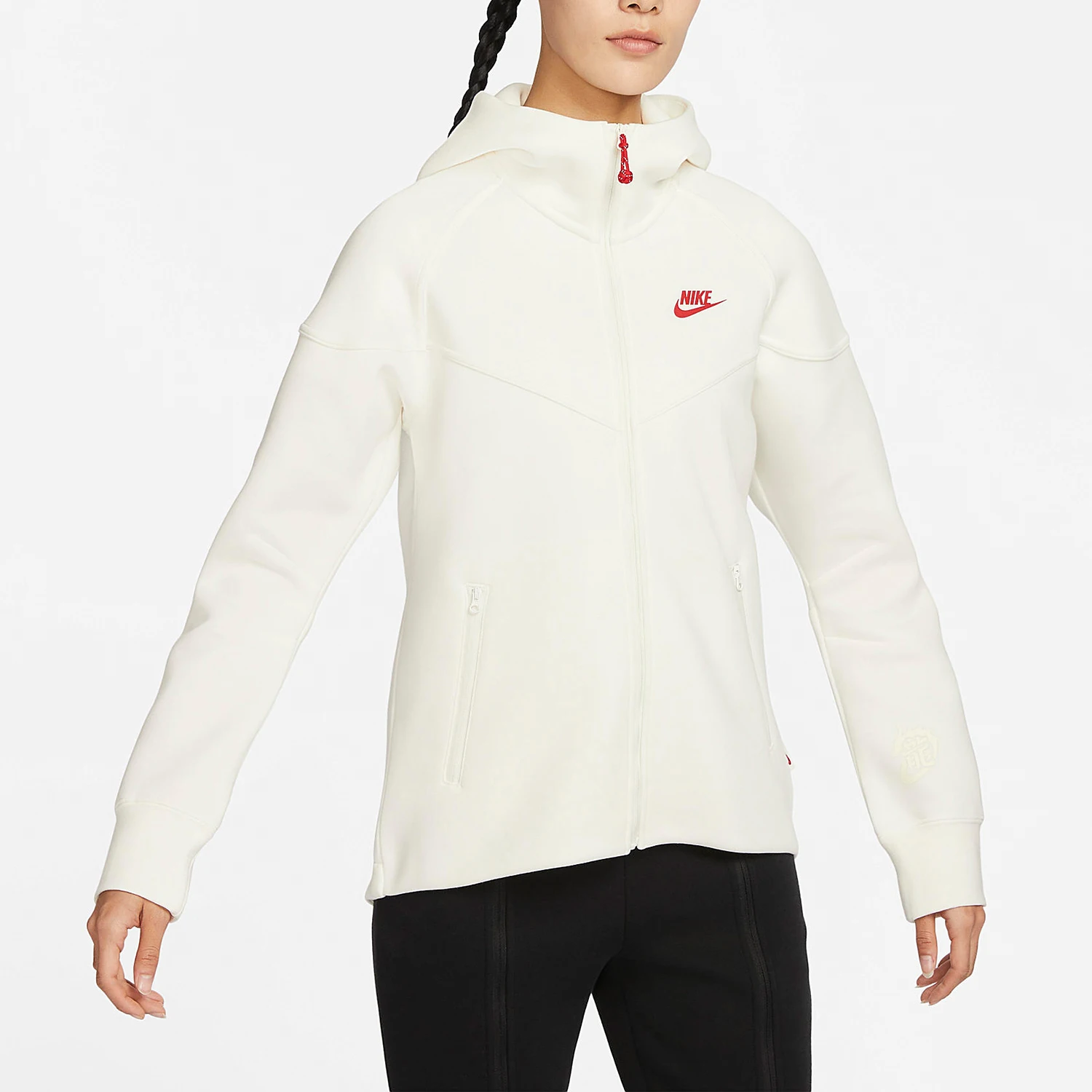 

Nike Genuine TECH FLEECE Women's the Year of the Loong New Year Knitted Coat FZ6385-133