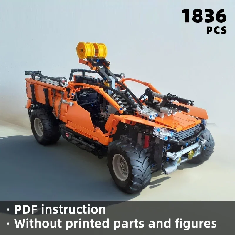 

technical game vehicle bricks off road pickup blocks armed car building toy gift moc fans merchandise merch product decor