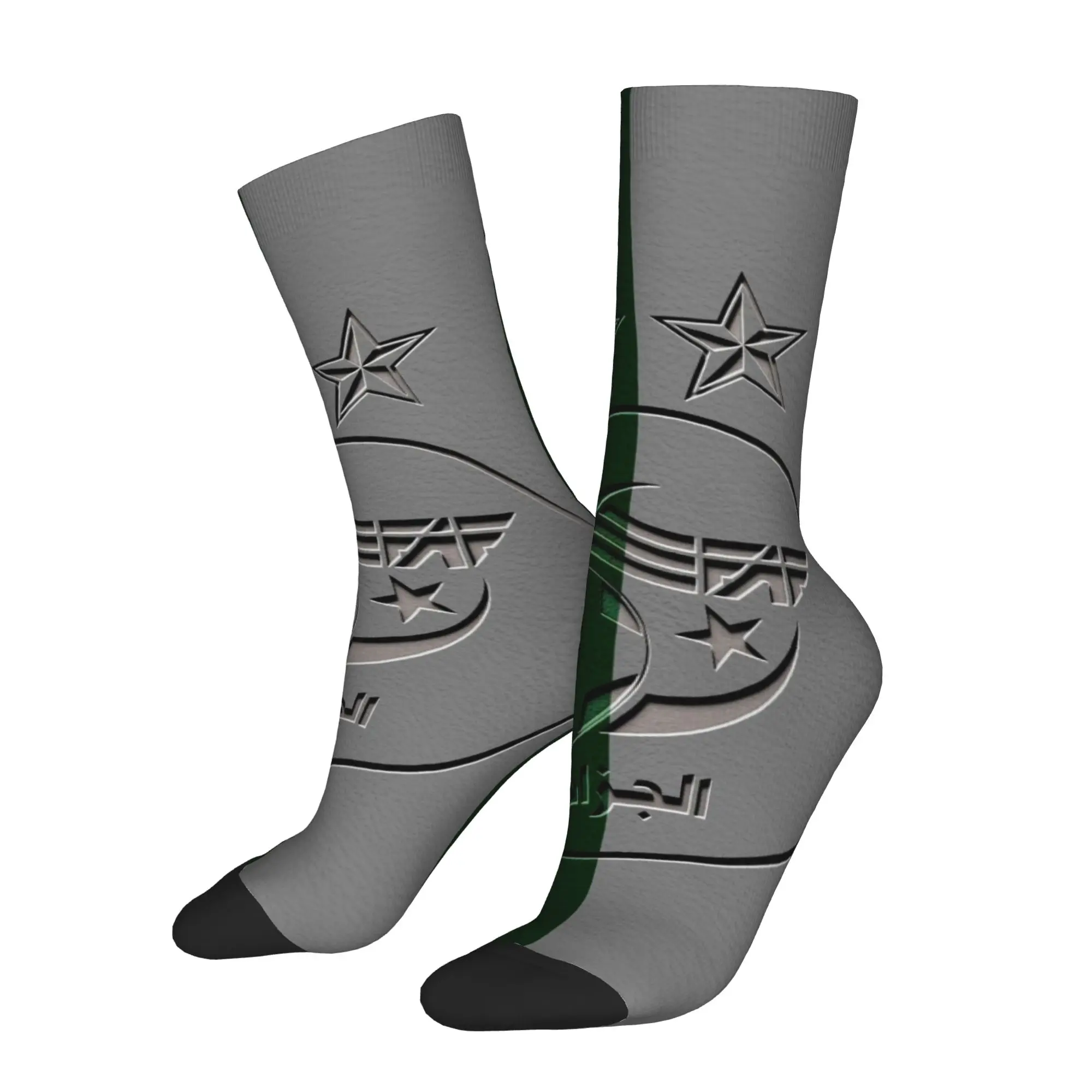 Happy Funny Algeria Vintage Harajuku  Hip Hop Novelty Seamless Sock Match Day Essentials