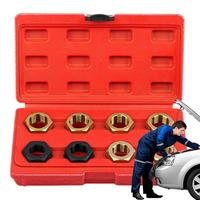 Rethreading Tool Kit 8 Pieces Thread Chaser Set Metric Restorer Kit Rethreading Portable Repair Tool Hex Tap Die Tapping