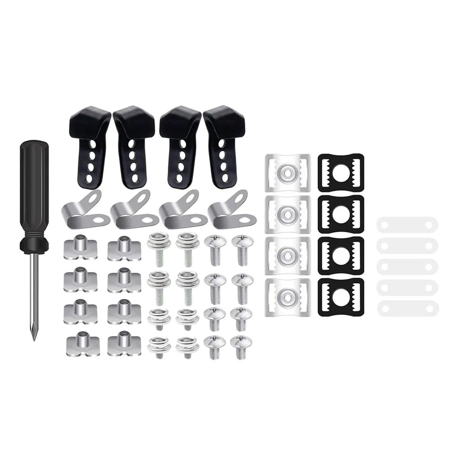 

61 Pcs Hockey Helmet Repair Kit Back up Hardwares Helmet Visor Screws Nuts Wahsers Repair Kit Fixings for Football