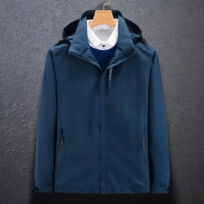 Spring Autumn Jackets Men Outdoor Windbreaker Bomber Jacket Hooded Coat Windproof Jacket Hiking Outerwear Men Clothing Military