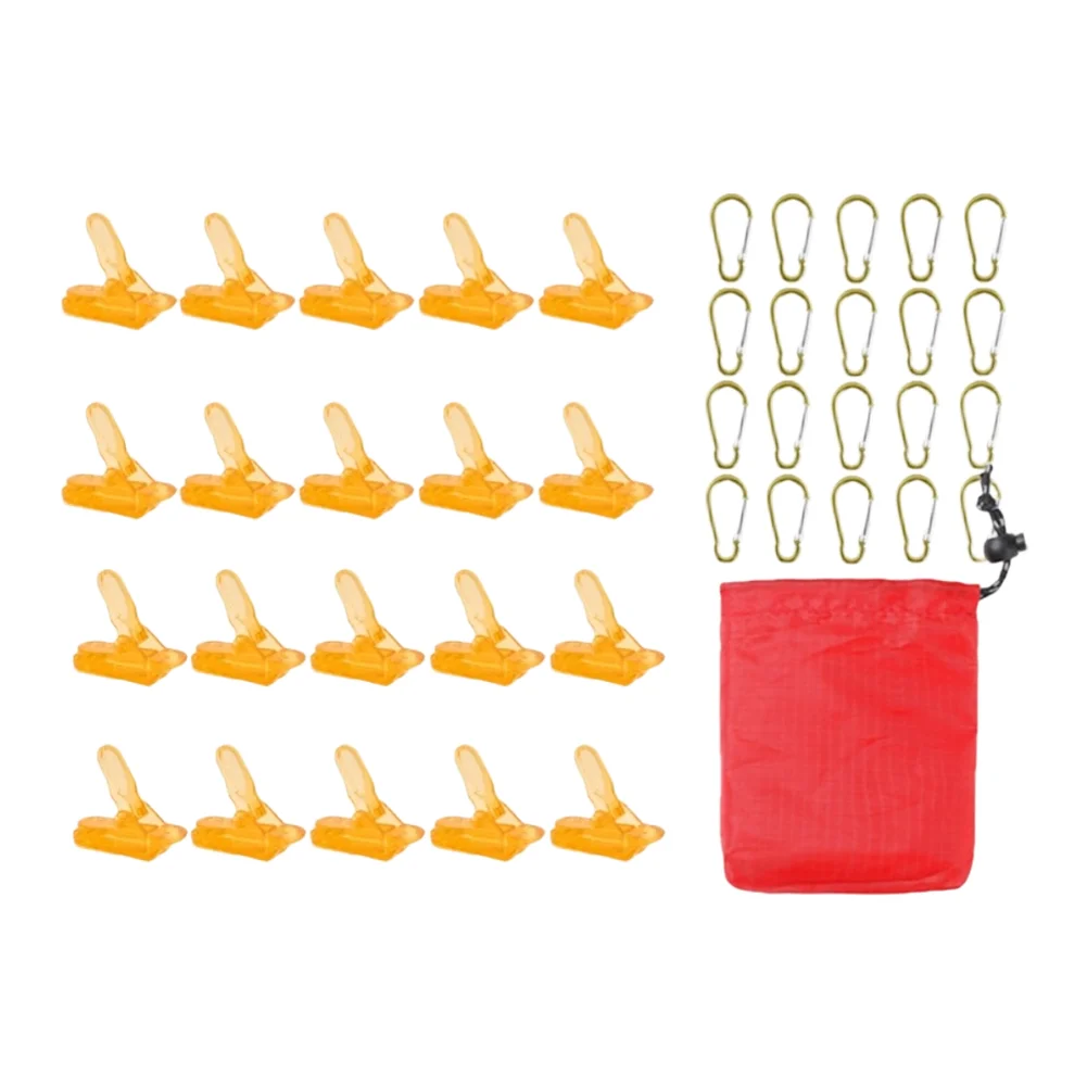 Outdoor Fasteners Tarp Clamps Lightweight Compact Size Anti-slip Structure Sturdy Construction For Canopies Red