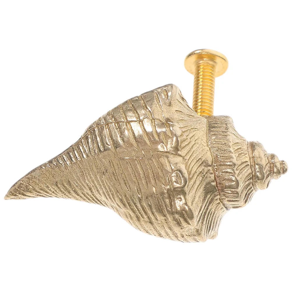 Brass Door Knob Decorative For For Bedroom Furniture Decor Seashell Handle Artistic Nautical Cabinet Knobs