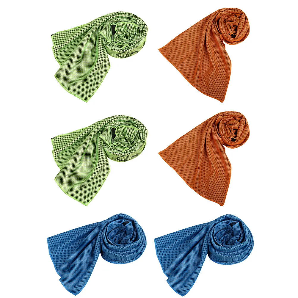 1Set Cool Sports Exercise Towel 3 Colors Polyester Sweat Absorption Cooling Towel for Running Jogging Gym Playground