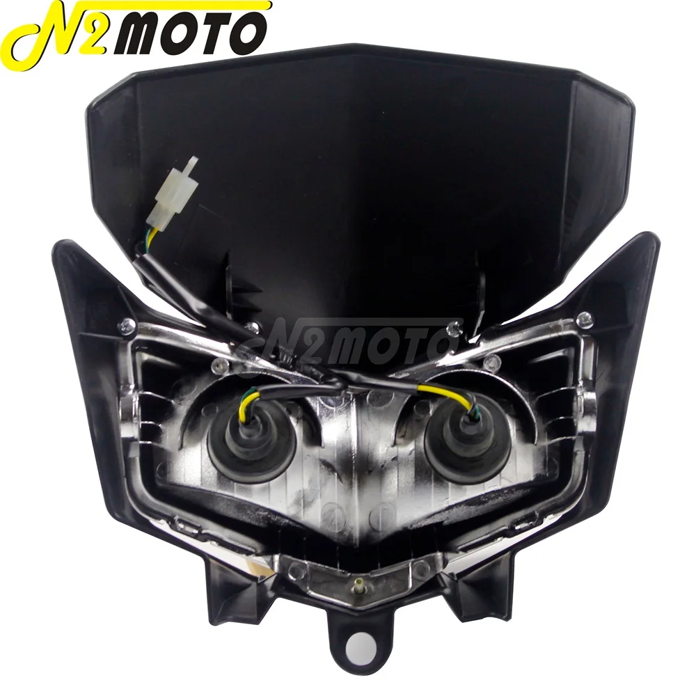 Black Blue Headlight Fairing For Kawasaki KLX250 KLX250S D-Tracker X 250 KLX250SF Dirt Bike Motocross Supermoto Twin Front Lamp