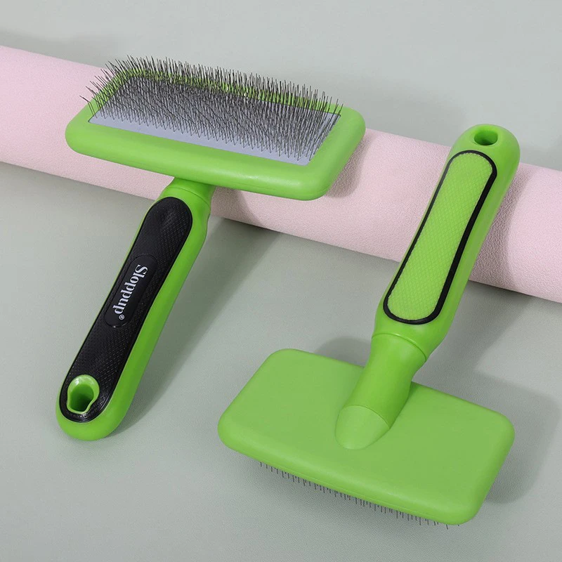 

Reusable Long Handle Pet Massage Comb Self Cleaning Hair Removal Loose Fur Shedding Dog Brush Pets Grooming Tool Accessories