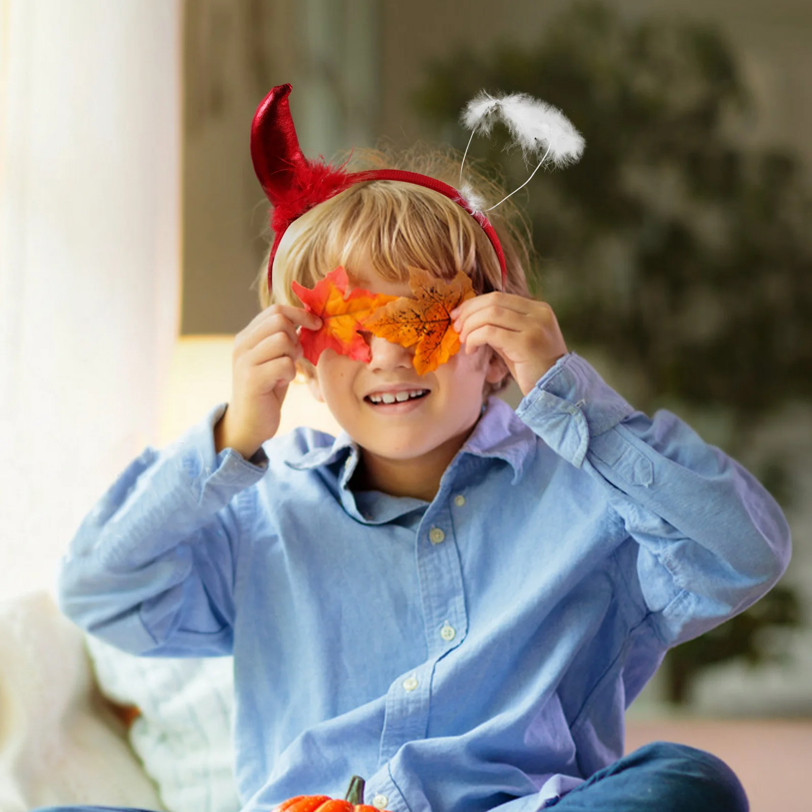 

Devil Horns Headband Lightweight Soft Halloween Headband Party Costume Cosplay Accessories Women Horn Headpiece