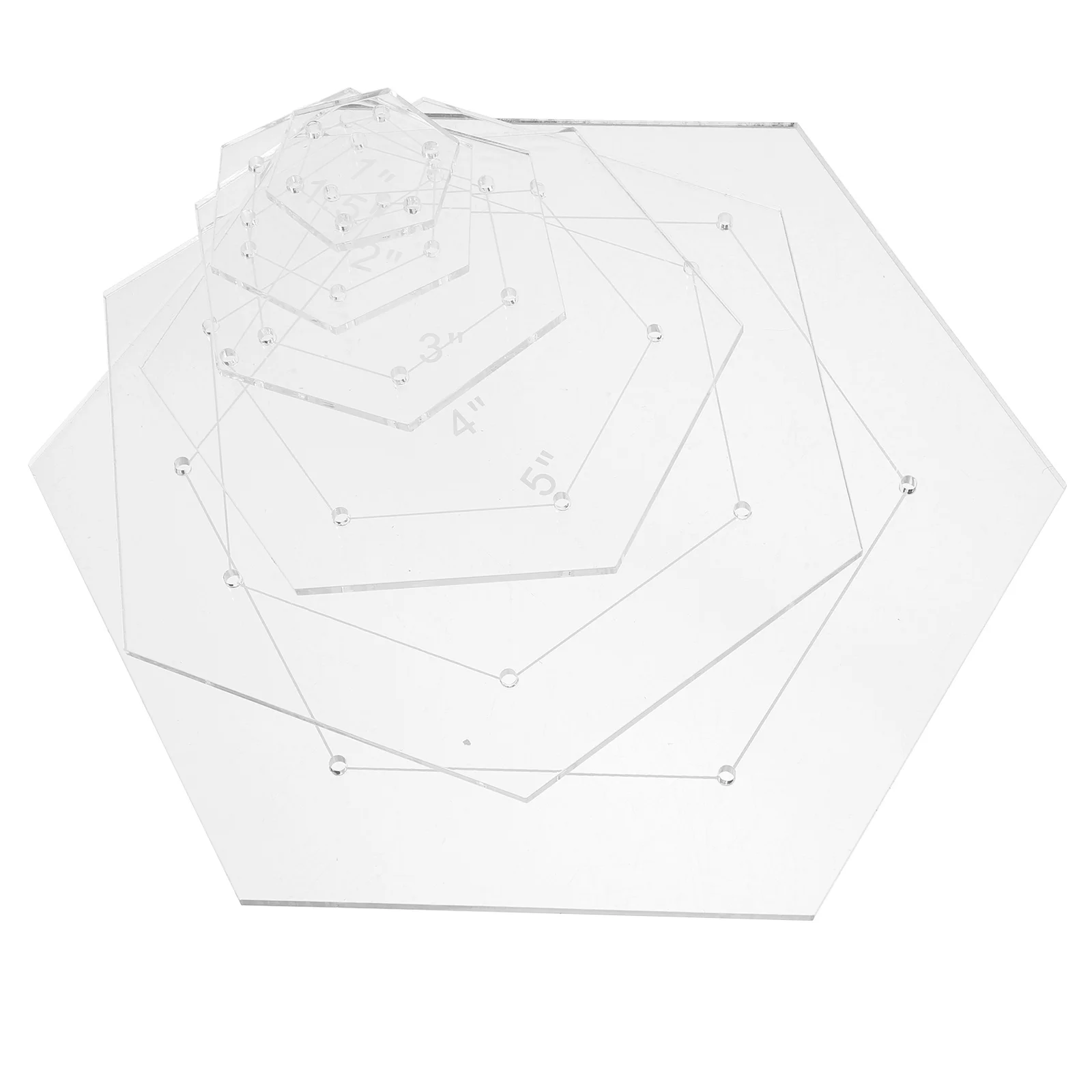 

6Pcs Acrylic Quilting Template Patchwork Sewing Stencil DIY Craft Embroidery Ruler for Machine Quilting and Drawing