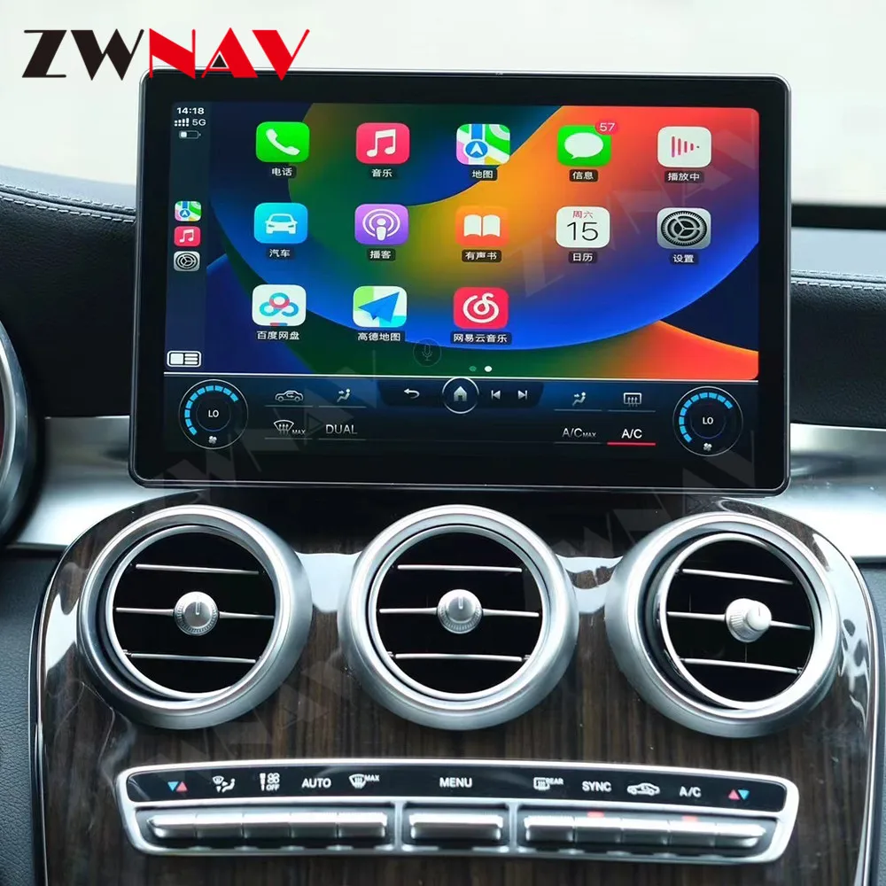 11.5 Inch Car Radio For Mercedes Benz C Class GLC W205 V260 MB 2014~2019 NTG Multimedia Player CarPlay Car Stereo GPS Navigation