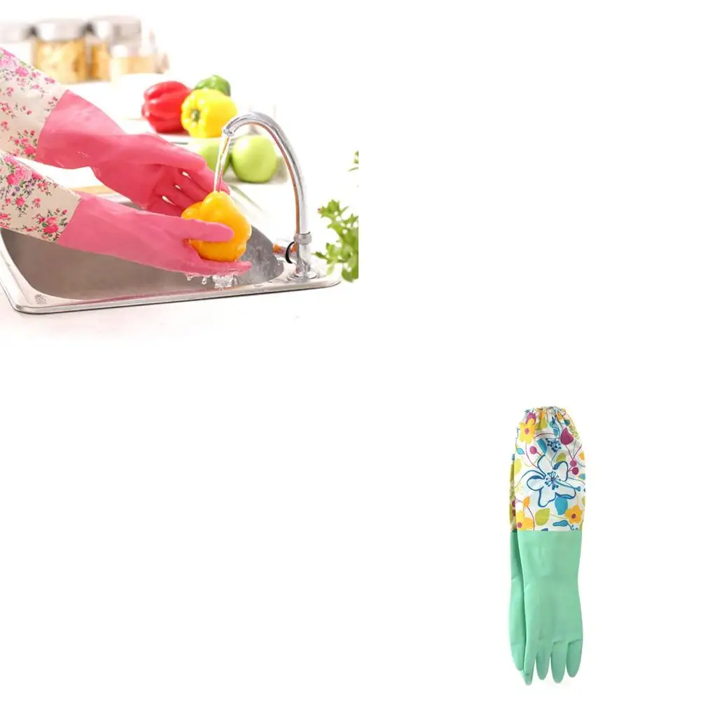 

Kitchen Cleaning Gloves 1 Pairs Housework Long Sleeves Working Painting Gardeni
