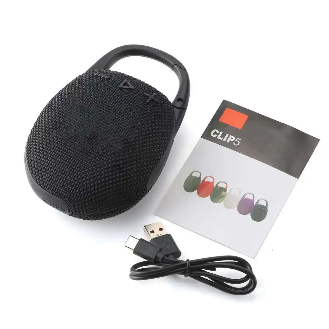 Hot-selling CLIP5 for 5.0 Speaker Portable Outdoor Mini Waterproof Audio System Subwoofer 5W Built-in Battery