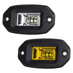 Flush Mount Led Flood Light 20W White Yellow Red Color Backup Lights for Jeep SUV Trucks Boat ATV Car Accessories