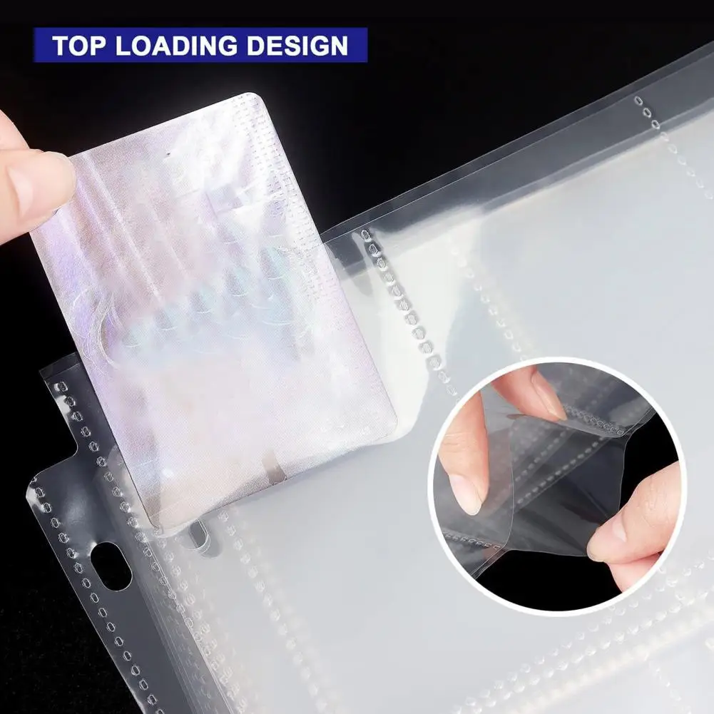 Tarjetero para carpetas, tarjetero comercial con 9 fundas de bolsillo para juegos, tarjetas de colección de celebridades, plástico para ídolo