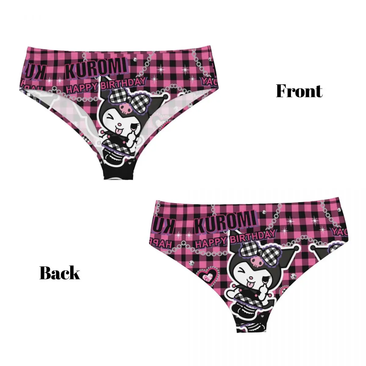 Custom Kuromi New Anime Kawaii Briefs Underwear Womens Comfortable Stretch Classical Panties