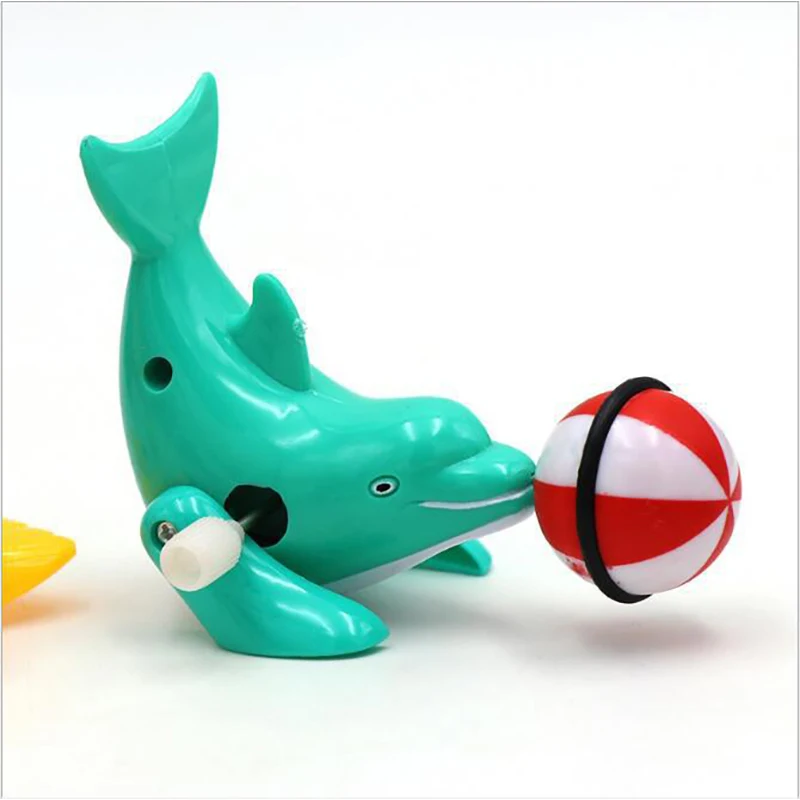 Kid Creative Cartoon Animal Wind-up Toys Sea Lion Top Ball Acrobatic Toys 360 Degrees Rotation Walking Acrobatic Top Ball Toys