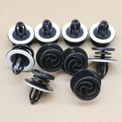 10x Panel Panel drzwiowy samochodu nity mocujące zacisk wciskowy wewnętrzny Auto drzwi samochodu uszczelniacz zapięcia do siedzenia Audi VW SKODA