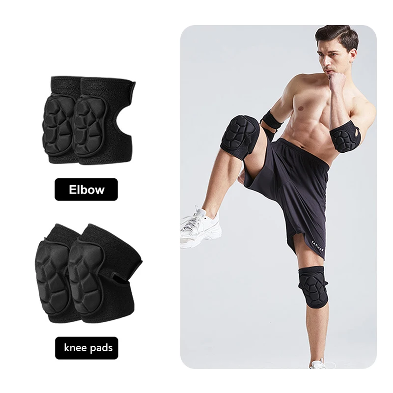 AliExpress VQWQVW 1Pair Knee & Elbow Pads Brace Support for Cycling Skiing Snowboarding Roller Skating Skateboarding - Extreme Sports