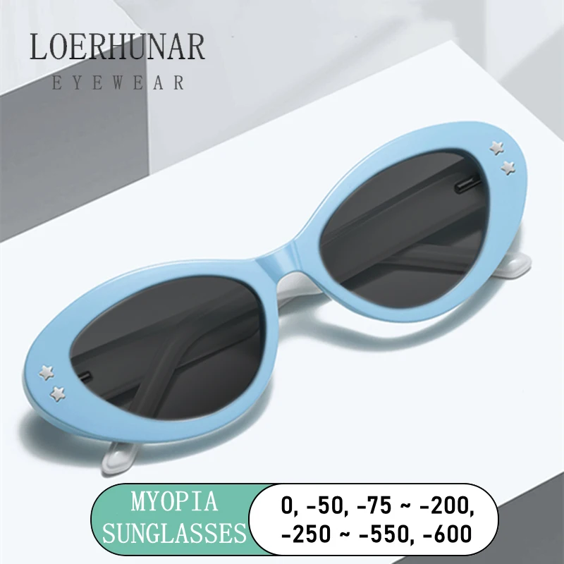 

Ladies' Cat Eye Brand Design Myopia Sunglasses Fashion Multi-color Personalized Anti UV UV400 Sunshade Glasses Diopter 0 to -6.0