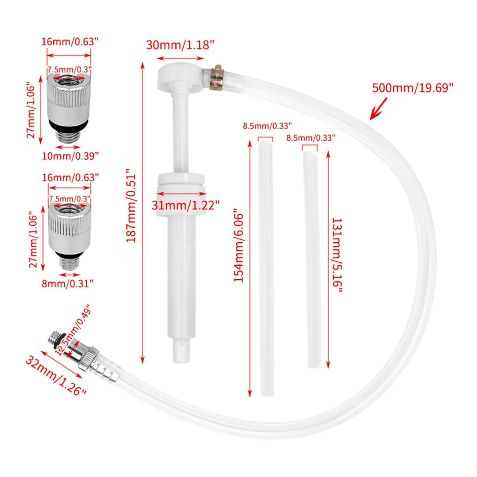 Fluid Pump for Standard Quart Bottle Simple Assembly Multifunctional Portable Accessories for Marine Lower Unit Gear Oil Pump