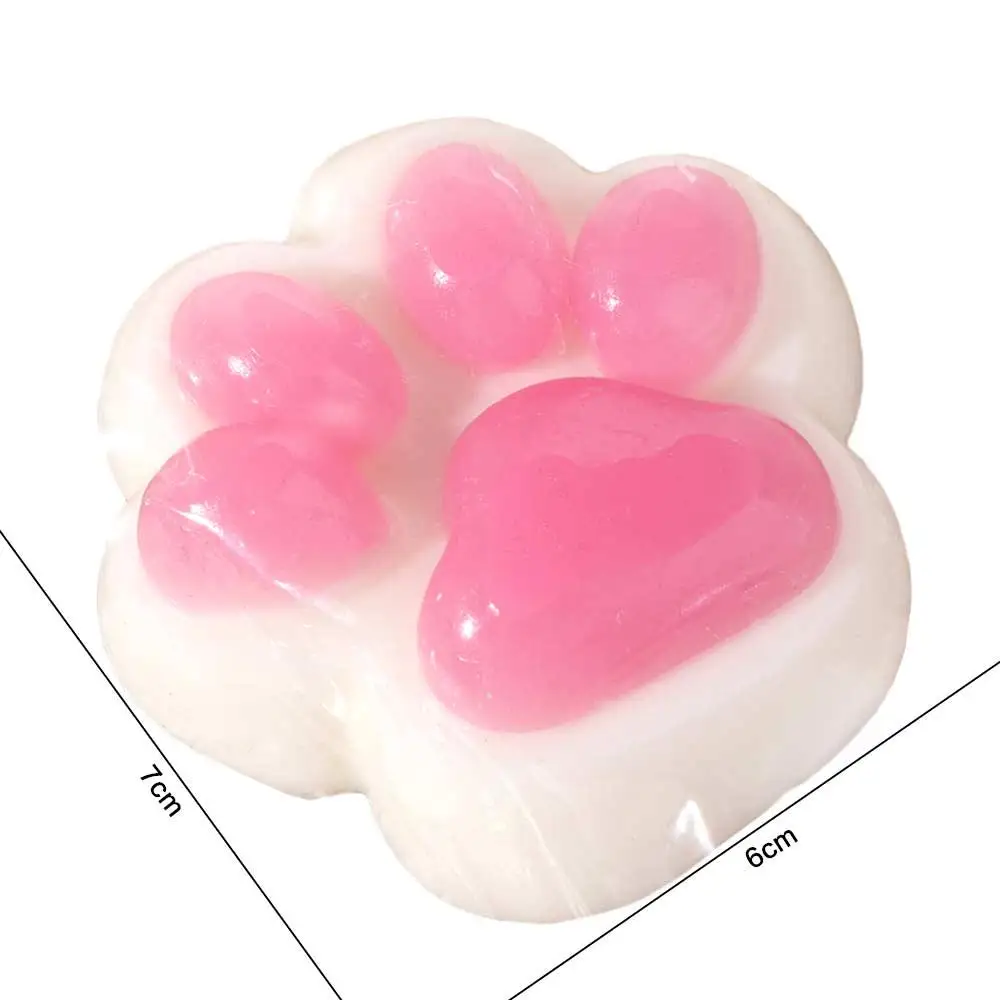 Knetende grüne Traube, Katzenpfoten, Spielzeug, langsamer Rückprall, weiches Cartoon-Zappelspielzeug, buntes Silikon-Katzenpfoten-Klemmspielzeug, praktische Witze