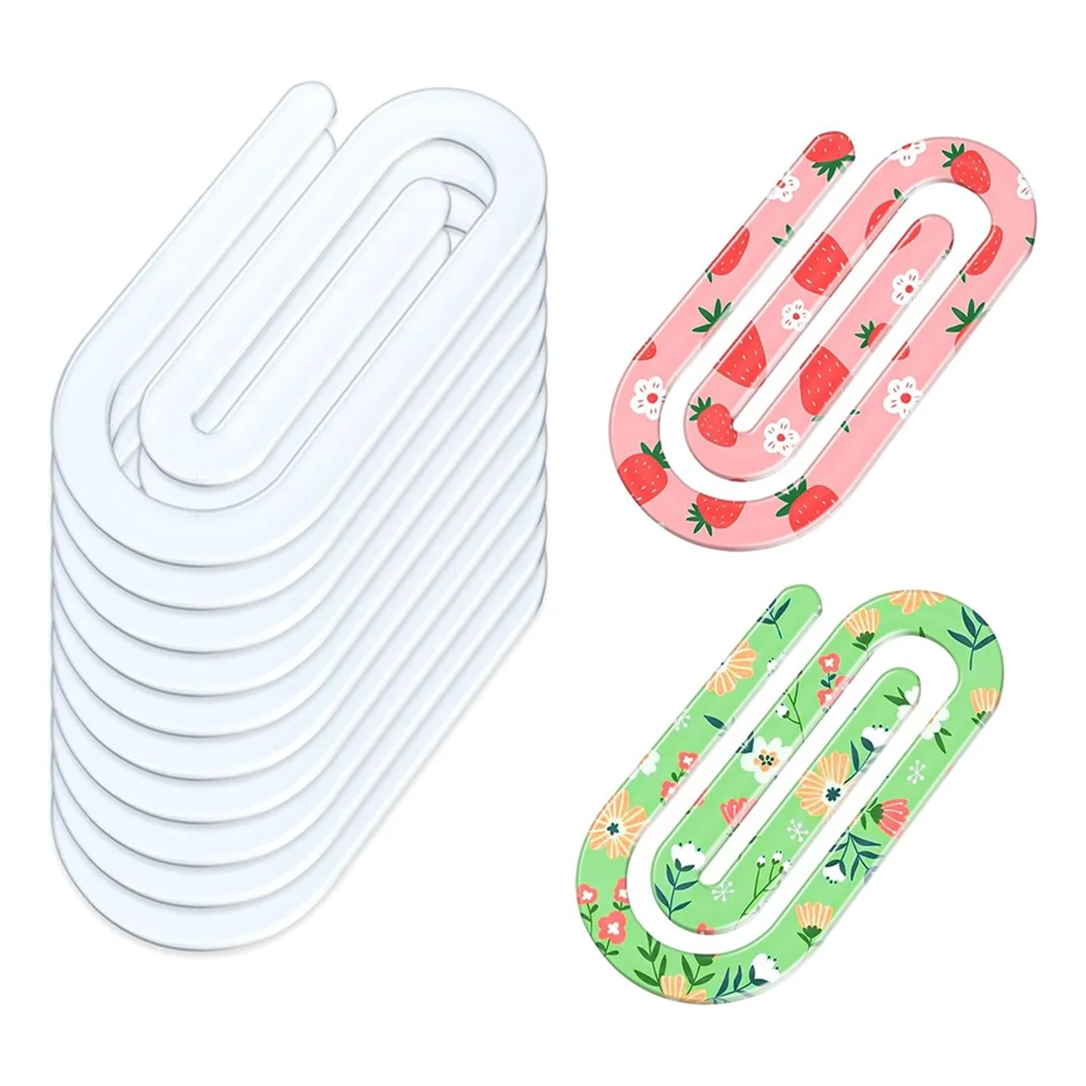 AA98 10 Pack Sublimation Blanks Acrylic Paper Clips, 4 Inch X 2 Inch Jumbo Paper Clips Clear for Heat Transfer DIY Design