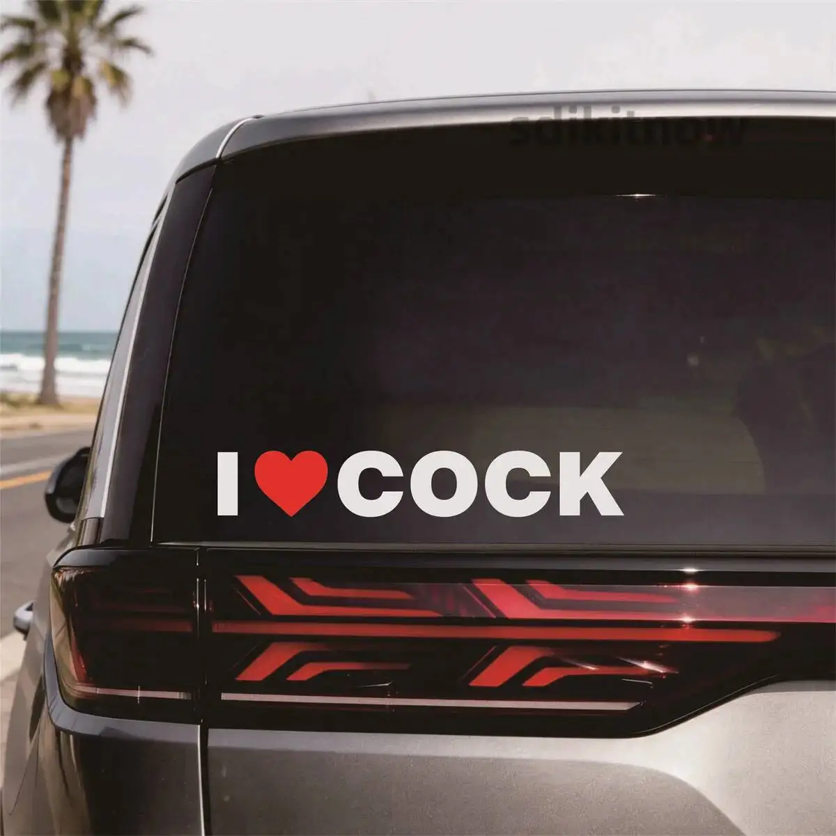 I Love Cock Funny Pun Car Sticker Vinyl Decal Prank Joke Bumper homosexual Gay Window Waterproof Auto Accessories Adult Humor