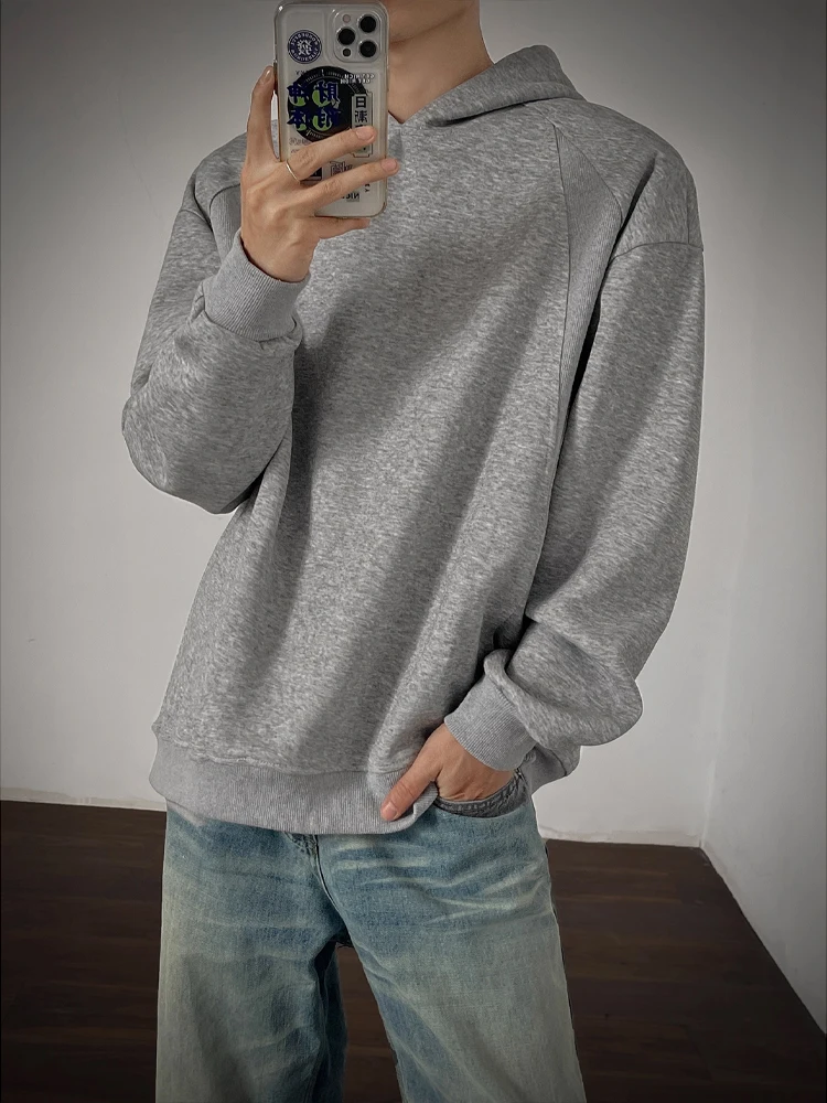 American Sle Heavyweight ey Patchwork Hoodie Men's Spring Autumn Cleanfit Trendy Hardell Jaet Comfortable Casual Wear