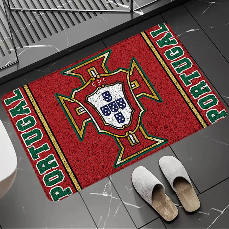 Football Entrance Doormat Living Room Rugs Foot Carpets Floor Mats Non-Slip Portugal Kitchen Carpet Soccer Balcony Decoration