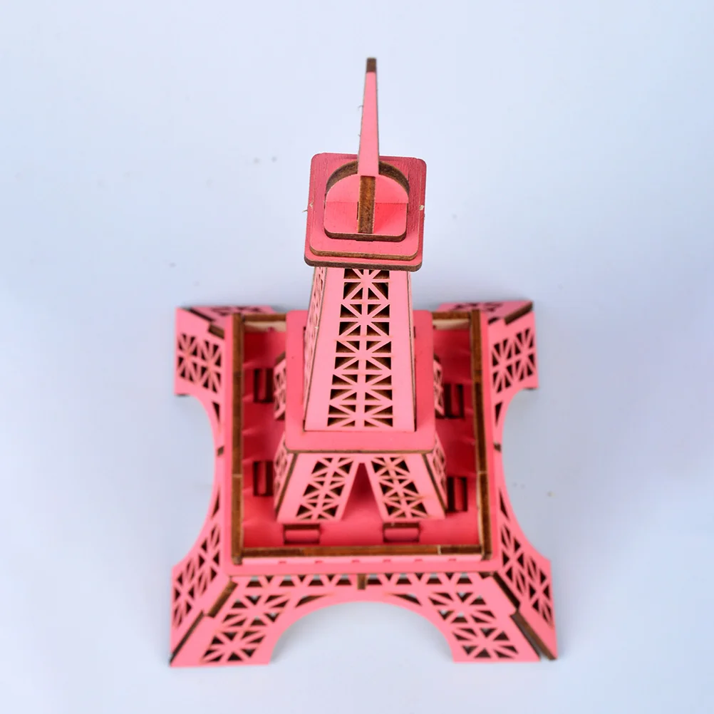 3D 나무 에펠탑 퍼즐 레드 어린이를 위한 나만의 교육용 게임 만들기 손과 눈의 협응력 향상 훈련